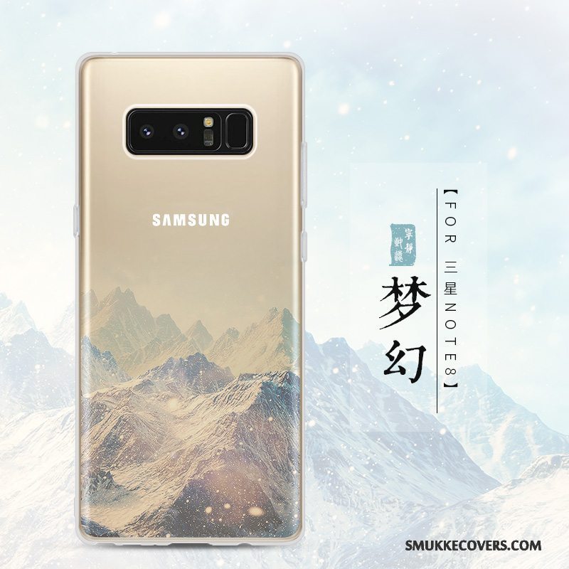 Etui Samsung Galaxy Note 8 Silikone Anti-fald Trend, Cover Samsung Galaxy Note 8 Blød Gennemsigtig Sort