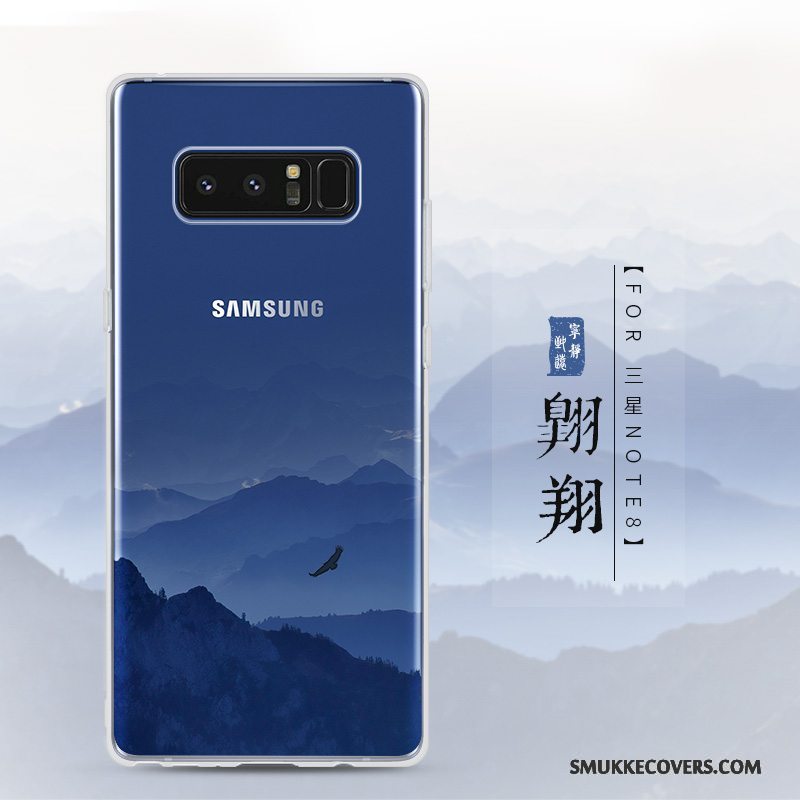 Etui Samsung Galaxy Note 8 Silikone Anti-fald Trend, Cover Samsung Galaxy Note 8 Blød Gennemsigtig Sort