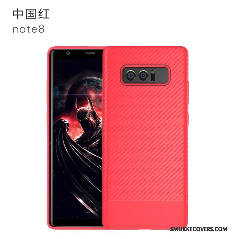 Etui Samsung Galaxy Note 8 Silikone Sort Telefon, Cover Samsung Galaxy Note 8 Beskyttelse Anti-fald Trend