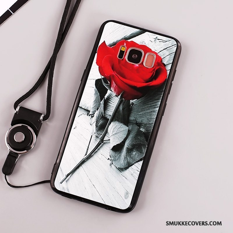 Etui Samsung Galaxy Note 8 Silikone Telefonanti-fald, Cover Samsung Galaxy Note 8 Beskyttelse Rød Hængende Ornamenter