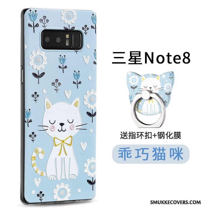 Etui Samsung Galaxy Note 8 Silikone Tynd Telefon, Cover Samsung Galaxy Note 8 Kreativ Ring Spænde