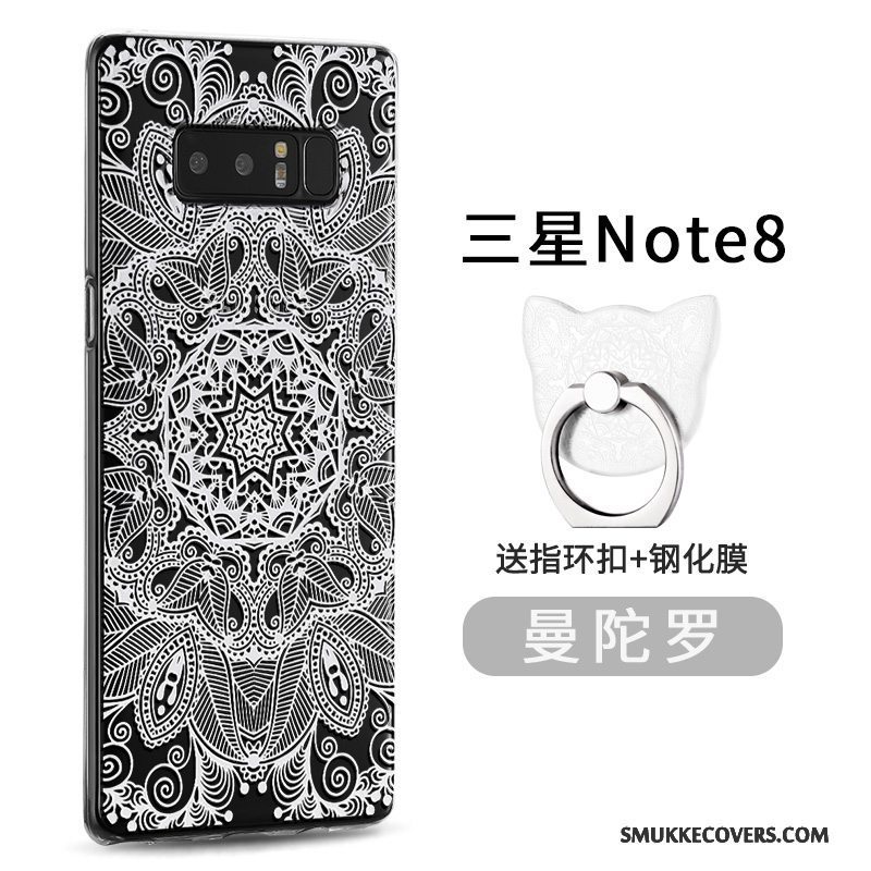 Etui Samsung Galaxy Note 8 Silikone Tynd Telefon, Cover Samsung Galaxy Note 8 Kreativ Ring Spænde