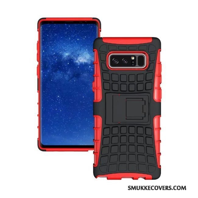 Etui Samsung Galaxy Note 8 Support Af Personlighed Telefon, Cover Samsung Galaxy Note 8 Beskyttelse Mønster Rød