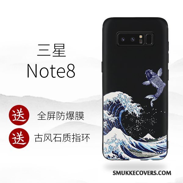 Etui Samsung Galaxy Note 8 Tasker Af Personlighed Sort, Cover Samsung Galaxy Note 8 Blød Telefontrend