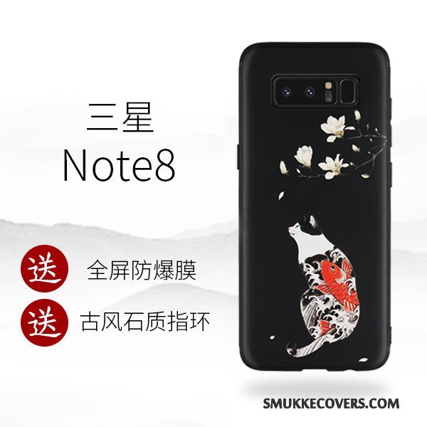 Etui Samsung Galaxy Note 8 Tasker Af Personlighed Sort, Cover Samsung Galaxy Note 8 Blød Telefontrend