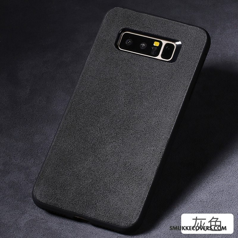 Etui Samsung Galaxy Note 8 Tasker Anti-fald Telefon, Cover Samsung Galaxy Note 8 Læder Grå Trendy