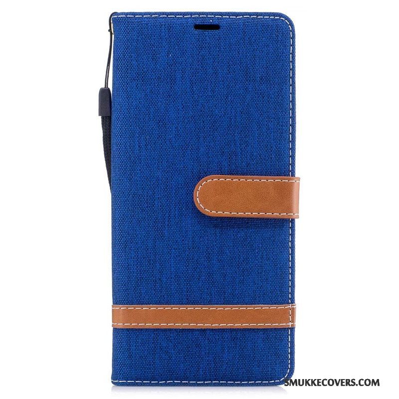 Etui Samsung Galaxy Note 8 Tasker Denim Trend, Cover Samsung Galaxy Note 8 Folio Rød