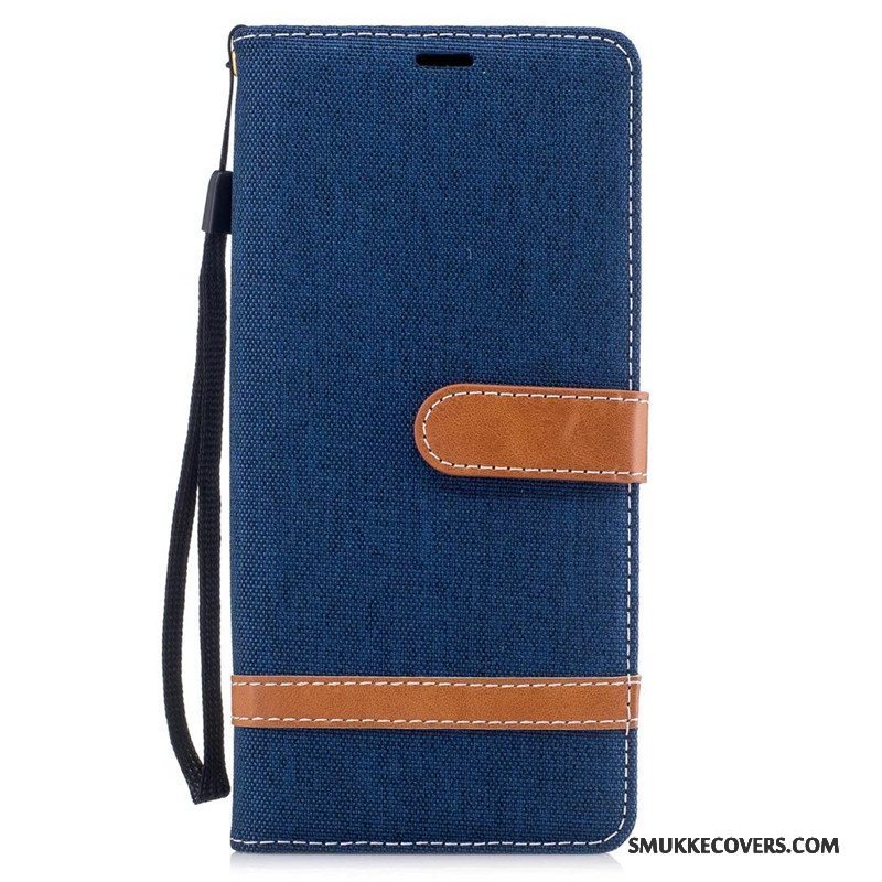 Etui Samsung Galaxy Note 8 Tasker Denim Trend, Cover Samsung Galaxy Note 8 Folio Rød