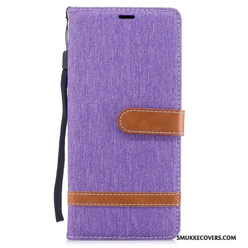 Etui Samsung Galaxy Note 8 Tasker Denim Trend, Cover Samsung Galaxy Note 8 Folio Rød