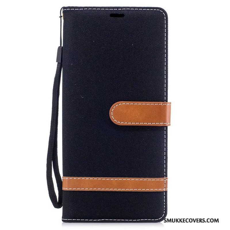 Etui Samsung Galaxy Note 8 Tasker Denim Trend, Cover Samsung Galaxy Note 8 Folio Rød
