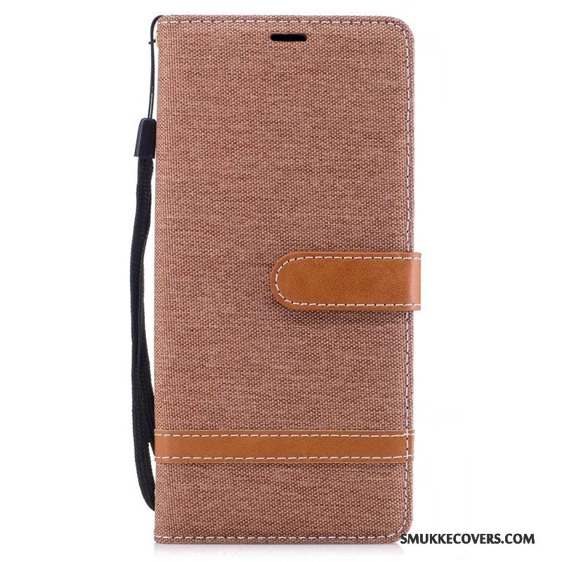 Etui Samsung Galaxy Note 8 Tasker Denim Trend, Cover Samsung Galaxy Note 8 Folio Rød