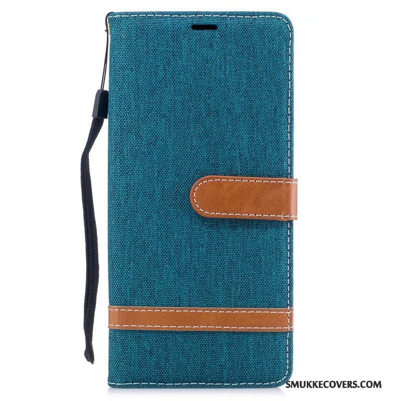 Etui Samsung Galaxy Note 8 Tasker Denim Trend, Cover Samsung Galaxy Note 8 Folio Rød