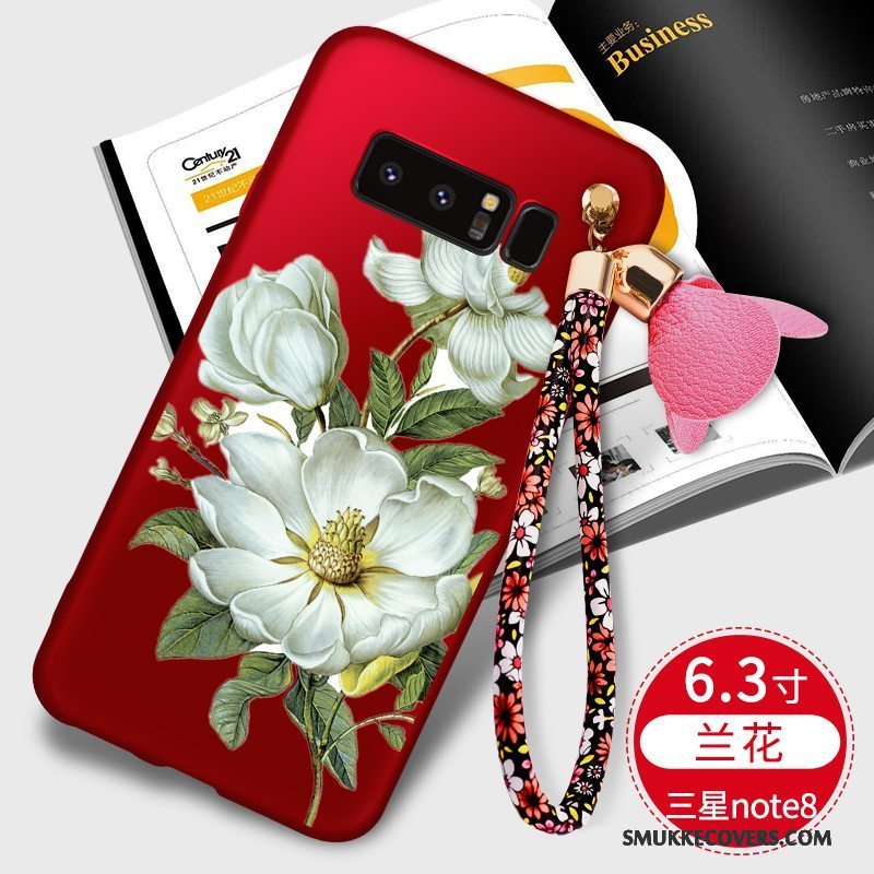 Etui Samsung Galaxy Note 8 Tasker Hængende Ornamenter Trend, Cover Samsung Galaxy Note 8 Blød Anti-fald Sort