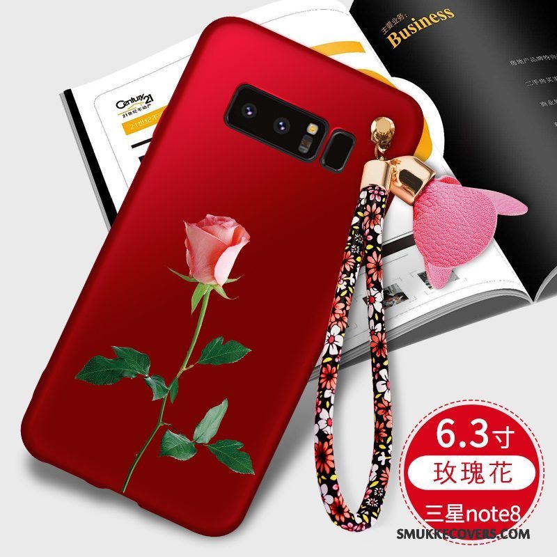 Etui Samsung Galaxy Note 8 Tasker Hængende Ornamenter Trend, Cover Samsung Galaxy Note 8 Blød Anti-fald Sort