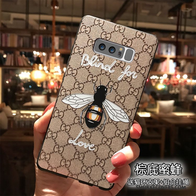 Etui Samsung Galaxy Note 8 Tasker Khaki Hængende Ornamenter, Cover Samsung Galaxy Note 8 Cartoon Telefon