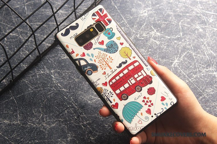 Etui Samsung Galaxy Note 8 Tasker Nubuck Anti-fald, Cover Samsung Galaxy Note 8 Beskyttelse Mønster Tynd
