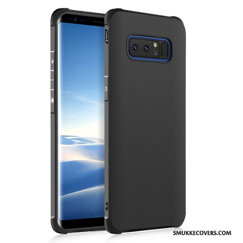 Etui Samsung Galaxy Note 8 Tasker Sort Trend, Cover Samsung Galaxy Note 8 Silikone Anti-fald Telefon