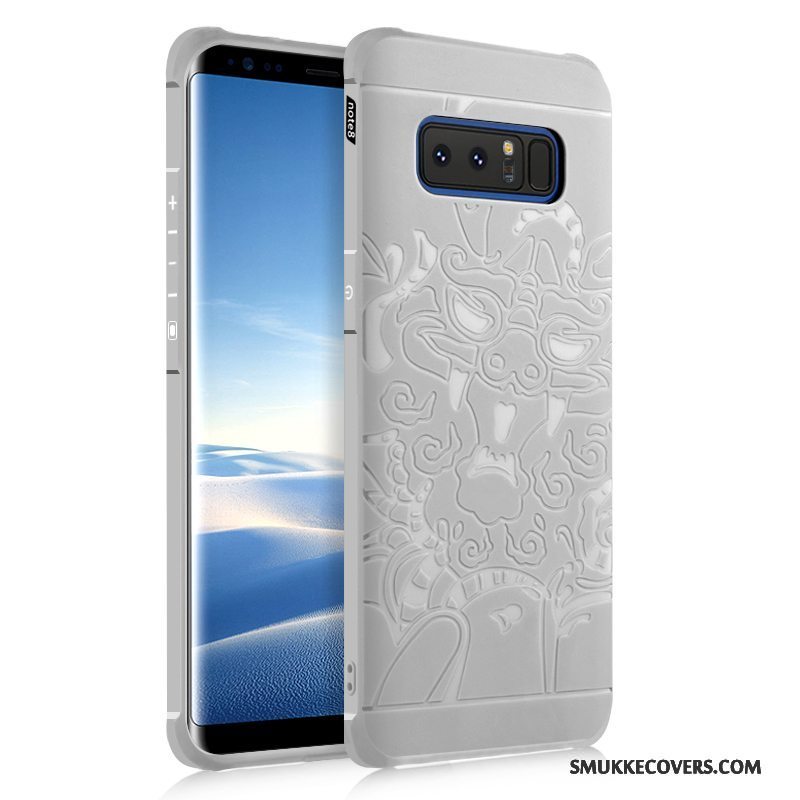 Etui Samsung Galaxy Note 8 Tasker Sort Trend, Cover Samsung Galaxy Note 8 Silikone Anti-fald Telefon