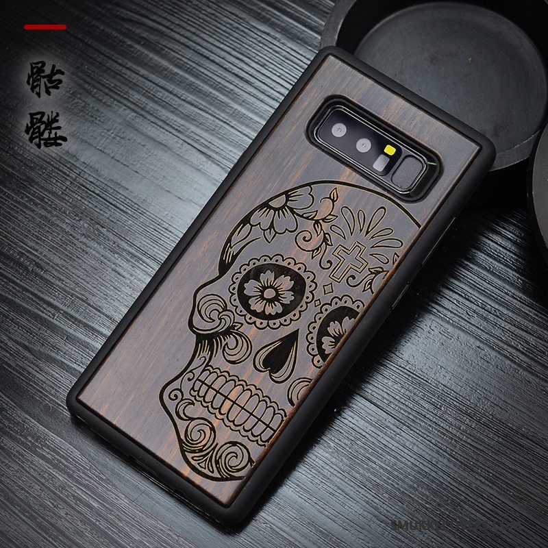 Etui Samsung Galaxy Note 8 Tasker Telefonkinesisk Stil, Cover Samsung Galaxy Note 8 Luksus Sort Anti-fald