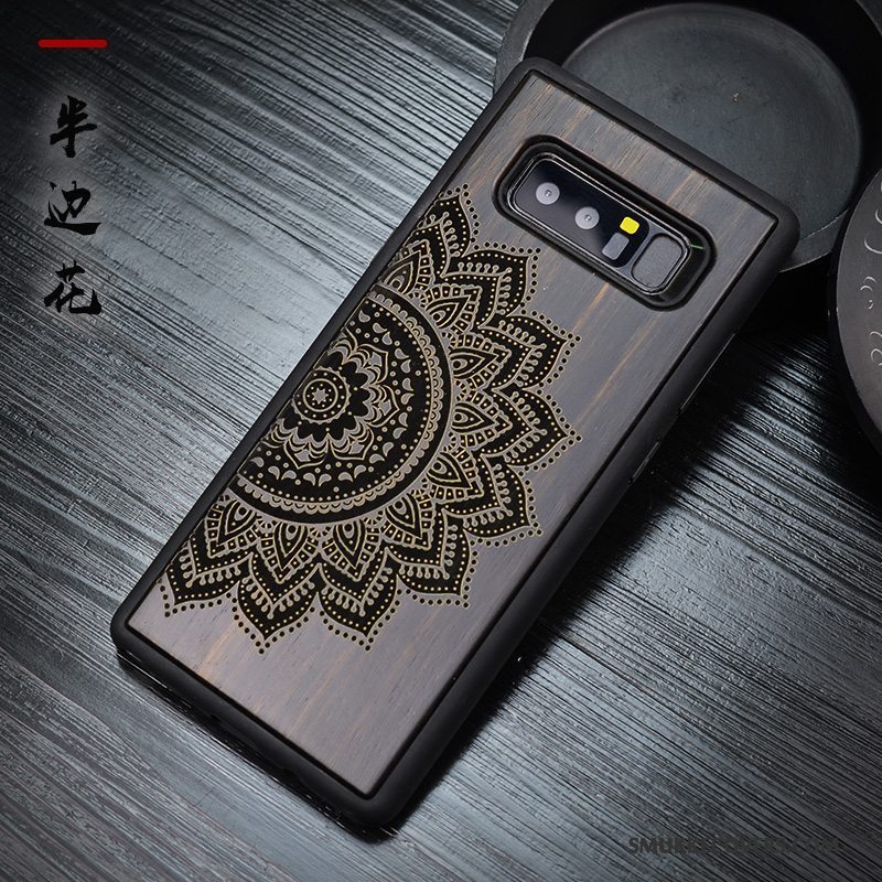 Etui Samsung Galaxy Note 8 Tasker Telefonkinesisk Stil, Cover Samsung Galaxy Note 8 Luksus Sort Anti-fald