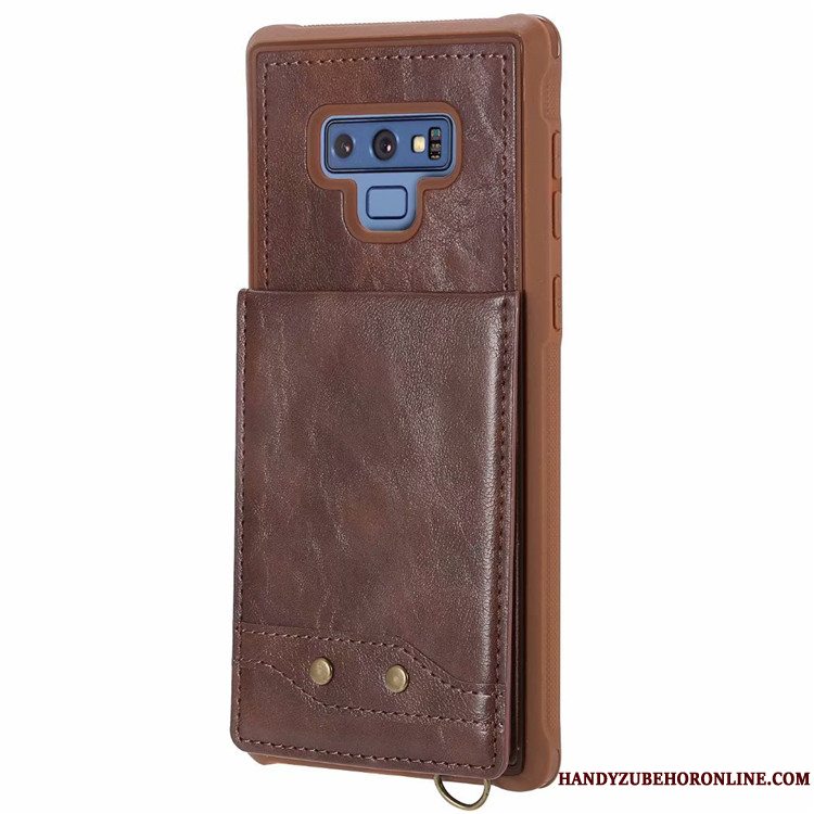 Etui Samsung Galaxy Note 9 Blød Kort Telefon, Cover Samsung Galaxy Note 9 Tasker Gul Hængende Ornamenter