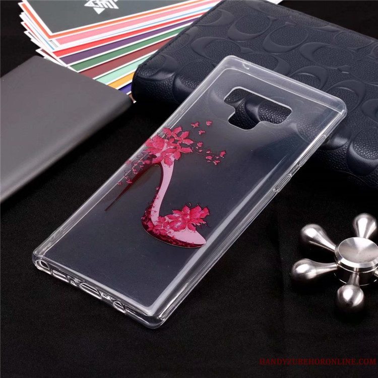 Etui Samsung Galaxy Note 9 Blød Lyserød Af Personlighed, Cover Samsung Galaxy Note 9 Beskyttelse Høj Anti-fald