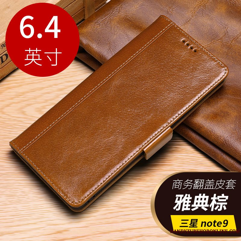 Etui Samsung Galaxy Note 9 Folio Anti-fald Business, Cover Samsung Galaxy Note 9 Tasker Vinrød