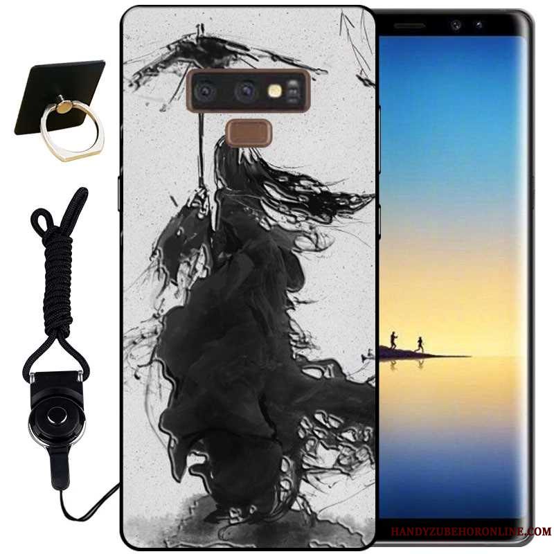 Etui Samsung Galaxy Note 9 Relief Lyserød Vind, Cover Samsung Galaxy Note 9 Tasker Anti-fald Telefon