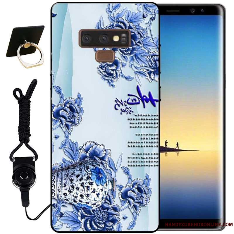 Etui Samsung Galaxy Note 9 Relief Lyserød Vind, Cover Samsung Galaxy Note 9 Tasker Anti-fald Telefon