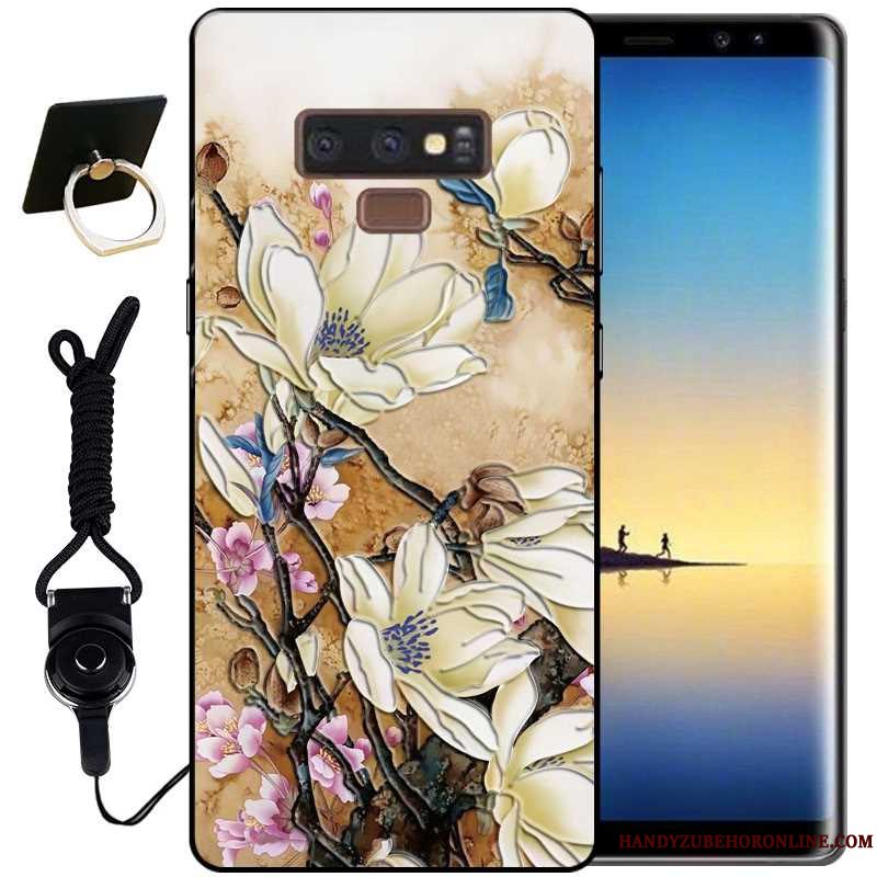 Etui Samsung Galaxy Note 9 Relief Lyserød Vind, Cover Samsung Galaxy Note 9 Tasker Anti-fald Telefon