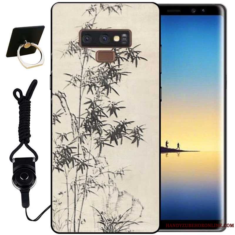 Etui Samsung Galaxy Note 9 Relief Lyserød Vind, Cover Samsung Galaxy Note 9 Tasker Anti-fald Telefon