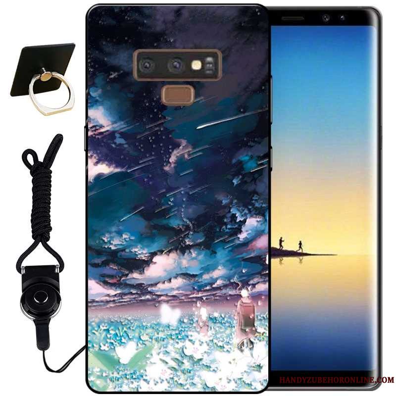 Etui Samsung Galaxy Note 9 Relief Lyserød Vind, Cover Samsung Galaxy Note 9 Tasker Anti-fald Telefon