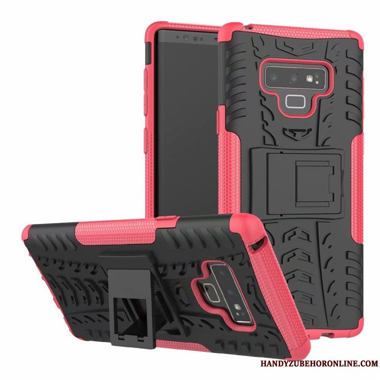 Etui Samsung Galaxy Note 9 Support Rød Mønster, Cover Samsung Galaxy Note 9 Beskyttelse Anti-fald Af Personlighed