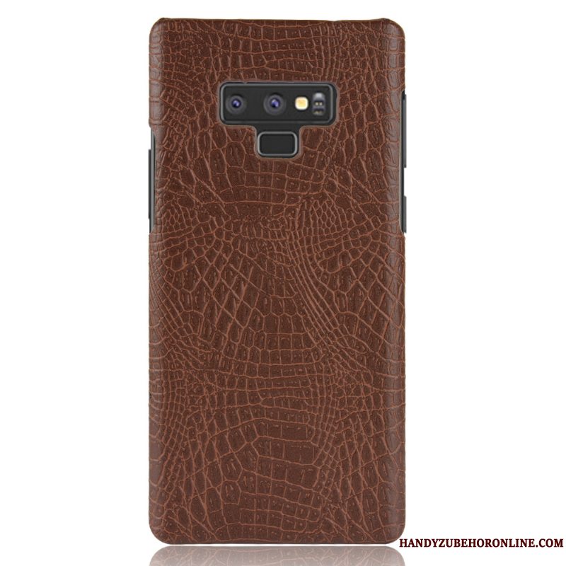 Etui Samsung Galaxy Note 9 Tasker Hård Telefon, Cover Samsung Galaxy Note 9 Beskyttelse Nubuck Rød