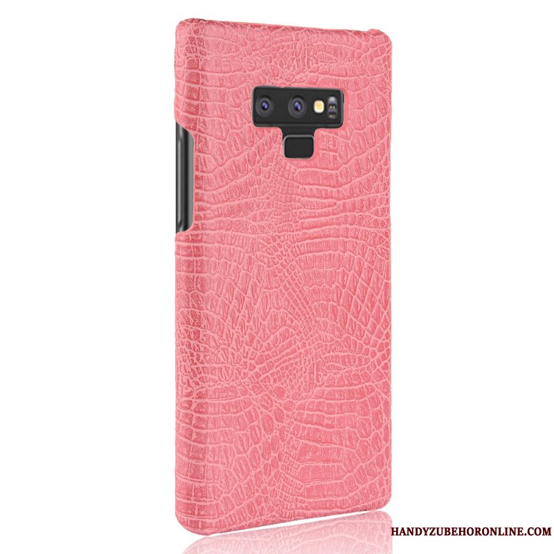 Etui Samsung Galaxy Note 9 Tasker Hård Telefon, Cover Samsung Galaxy Note 9 Beskyttelse Nubuck Rød