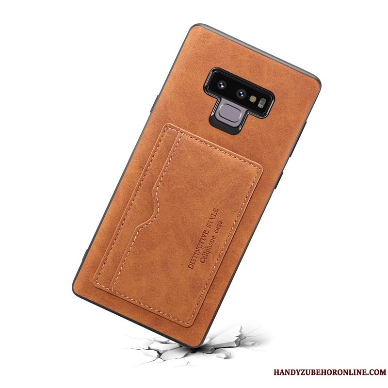 Etui Samsung Galaxy Note 9 Vintage Grøn Telefon, Cover Samsung Galaxy Note 9 Support Kort