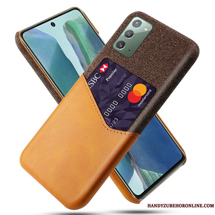 Etui Samsung Galaxy Note20 Tasker Anti-fald Nubuck, Cover Samsung Galaxy Note20 Rød Telefon