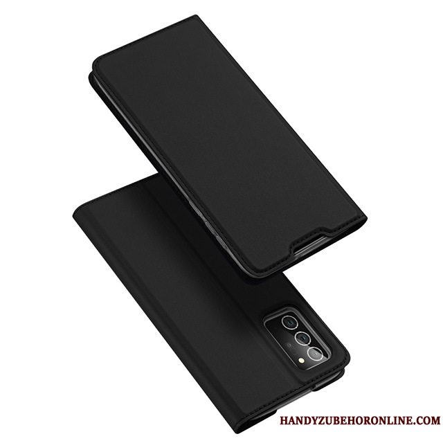 Etui Samsung Galaxy Note20 Ultra Læder Tynd Lyserød, Cover Samsung Galaxy Note20 Ultra Folio Magnetisk Telefon