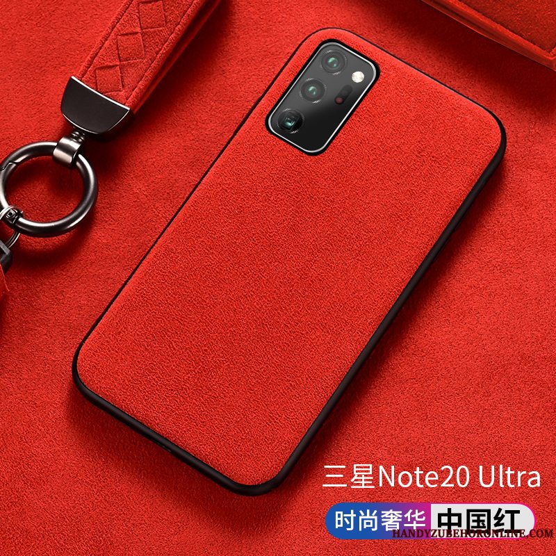 Etui Samsung Galaxy Note20 Ultra Tasker Anti-fald Europa, Cover Samsung Galaxy Note20 Ultra Luksus Rød Telefon