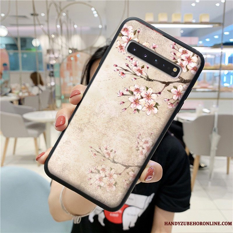 Etui Samsung Galaxy S10 5g Beskyttelse Anti-fald Blå, Cover Samsung Galaxy S10 5g Kreativ Af Personlighed Kinesisk Stil