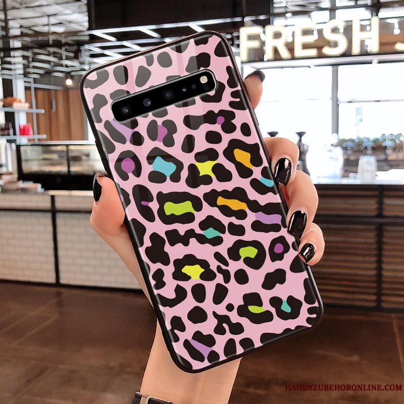 Etui Samsung Galaxy S10 5g Beskyttelse Leopard Net Red, Cover Samsung Galaxy S10 5g Glas Trend