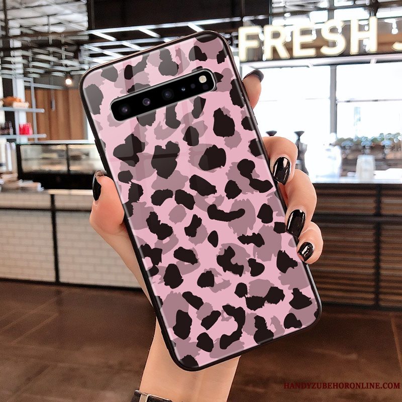 Etui Samsung Galaxy S10 5g Beskyttelse Leopard Net Red, Cover Samsung Galaxy S10 5g Glas Trend