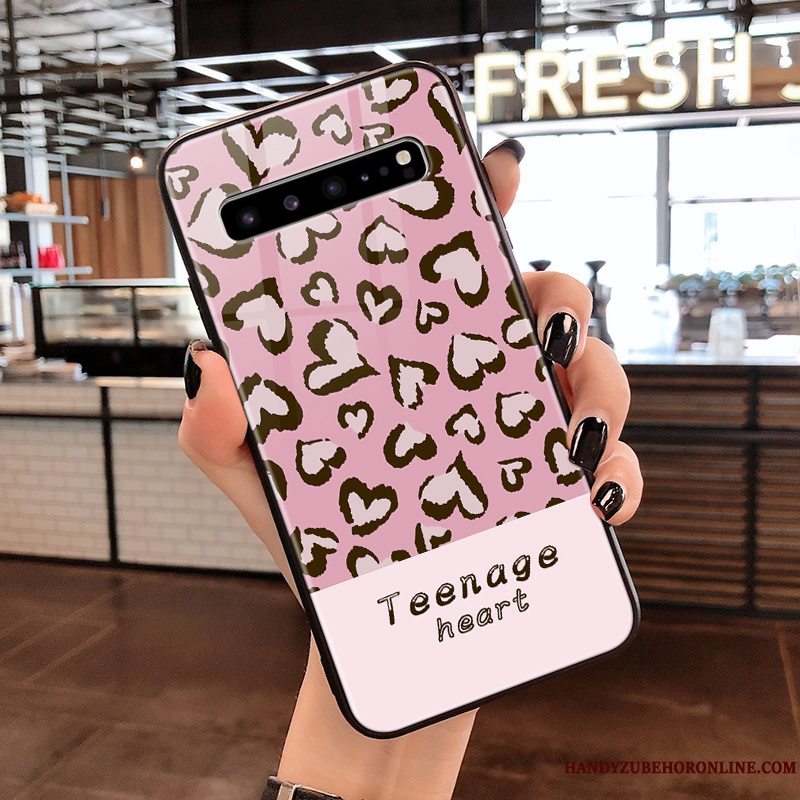 Etui Samsung Galaxy S10 5g Beskyttelse Leopard Net Red, Cover Samsung Galaxy S10 5g Glas Trend