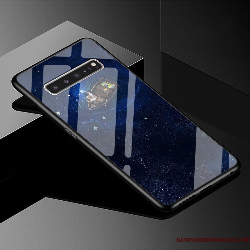 Etui Samsung Galaxy S10 5g Beskyttelse Spejl Blå, Cover Samsung Galaxy S10 5g Stjerneklar Hård