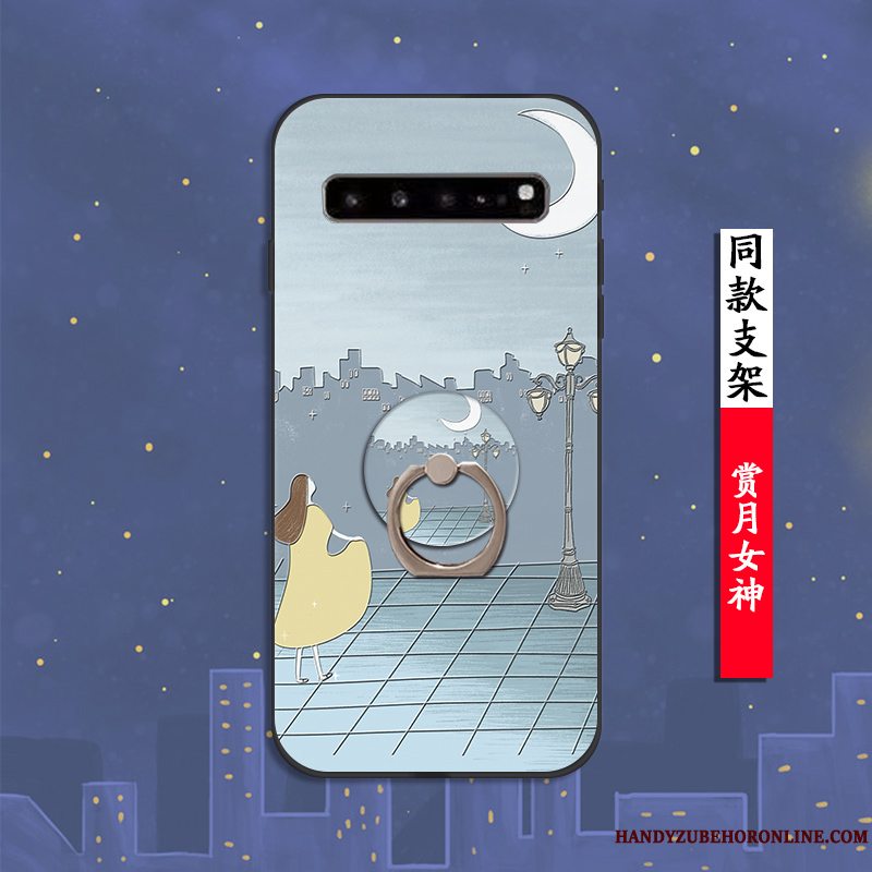 Etui Samsung Galaxy S10 5g Cartoon Blå Simple, Cover Samsung Galaxy S10 5g Blød Vind Trend