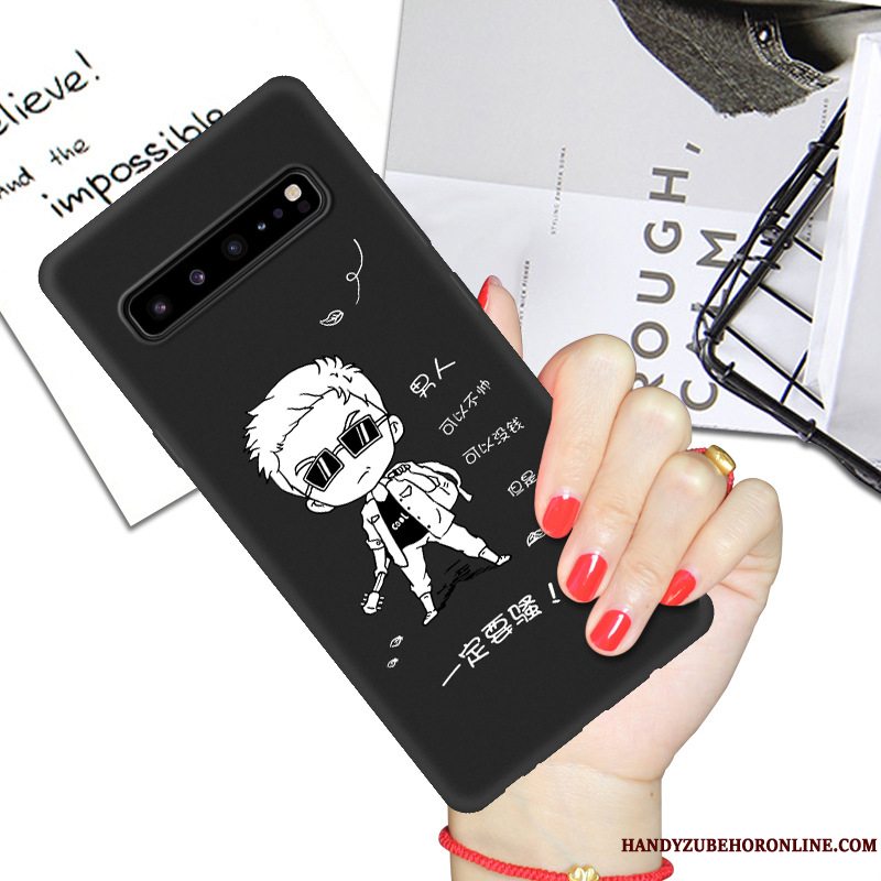 Etui Samsung Galaxy S10 5g Cartoon Sort Telefon, Cover Samsung Galaxy S10 5g Beskyttelse Net Red