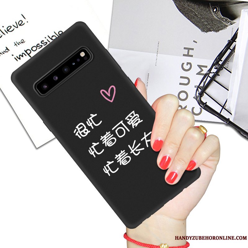 Etui Samsung Galaxy S10 5g Cartoon Sort Telefon, Cover Samsung Galaxy S10 5g Beskyttelse Net Red