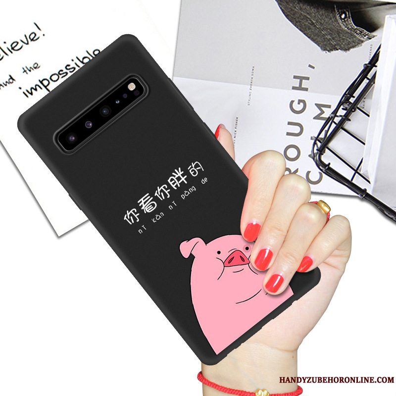 Etui Samsung Galaxy S10 5g Cartoon Sort Telefon, Cover Samsung Galaxy S10 5g Beskyttelse Net Red