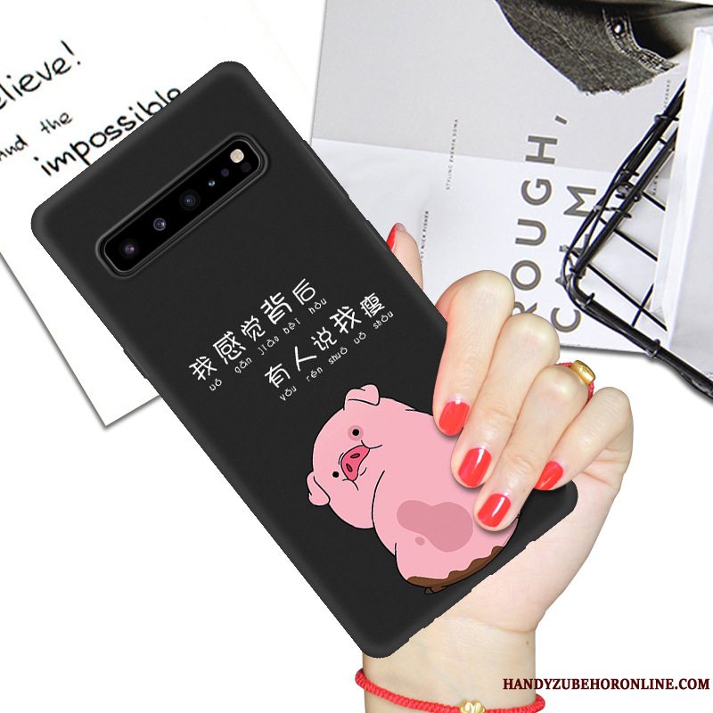 Etui Samsung Galaxy S10 5g Cartoon Sort Telefon, Cover Samsung Galaxy S10 5g Beskyttelse Net Red