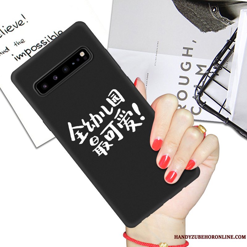 Etui Samsung Galaxy S10 5g Cartoon Sort Telefon, Cover Samsung Galaxy S10 5g Beskyttelse Net Red